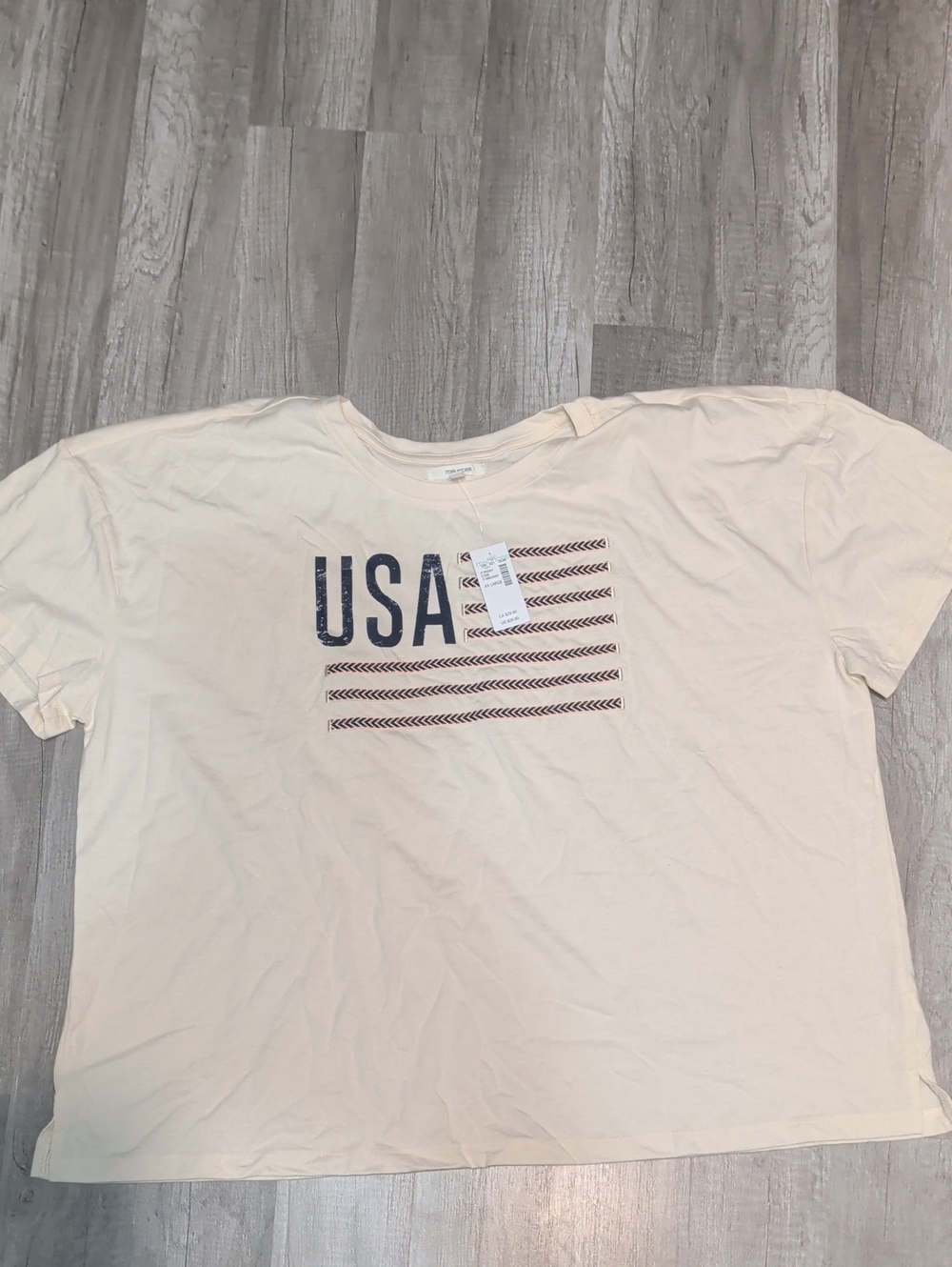 Maurices Cream Tee with USA Graphic